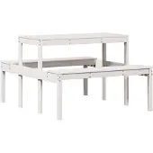 Syfax Picknicktisch 110x134x75 cm Massivholz Kiefer