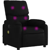 Syfax Massagesessel Schwarz Kunstleder