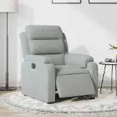 vidaXL Relaxsessel Einzelsofa Elektrisch Hellgrau Samt 3205070