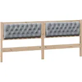 Syfax Kopfteil Sonstiges Braun und hellgrau 200 cm Massivholz Kiefer