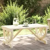 vidaXL Möbel Garten-Couchtisch 90x50x40 cm Massivholz Tanne - Gartentische &23307