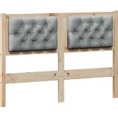 Syfax Kopfteil Sonstiges Braun und hellgrau 120 cm Massivholz Kiefer