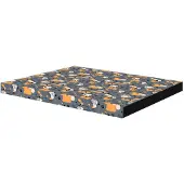 Bertoni XL Hundematratzenbett Schaumstoff wasserdichter Bezug Muster Grey Dogs EE146