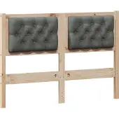 Syfax Kopfteil Braun und Dunkelgrau 120 cm Massivholz Kiefer