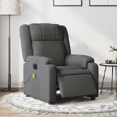 Prolenta Maison Exclusive - Massagesessel Elektrisch Dunkelgrau Stoff
