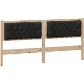 Syfax Kopfteil Sonstiges Braun und Schwarz 180 cm Massivholz Kiefer