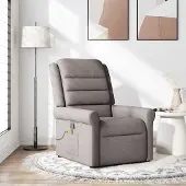 Prolenta Maison Exclusive - Massagesessel Taupe Stoff