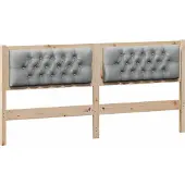 Syfax Kopfteil Sonstiges Braun und hellgrau 160 cm Massivholz Kiefer