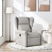 Prolenta Maison Exclusive - Massagesessel Wolkengrau Stoff
