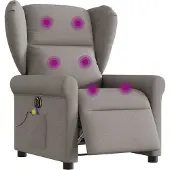 Syfax Massagesessel Elektrisch Taupe Stoff