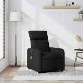 vidaXL Möbel Massage-Relaxsessel, Stoff, Schwarz - Fernseh- & Relaxsessel 3206865