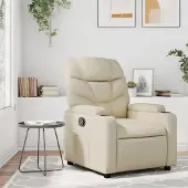 Prolenta Maison Exclusive - Relaxsessel Creme Kunstleder