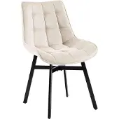 CLP Esszimmerstuhl Colby gepolstert mit Rückenlehne bis 140 kg belastbar creme Material Stoff