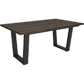 Skraut Home Esszimmertisch, 167x90x74 cm, Für 8 Gäste, Stubentisch, Dunkler Eiche
