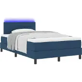 Syfax Boxspringbett mit Matratze mit LED Blau 120 x 190 cm Stoff