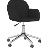 Syfax Bürostuhl Drehbar Schwarz Stoff