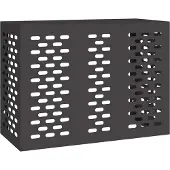 vidaXL Klimaanlagenabdeckung Schwarz 110 x 50 x 80 cm Stahl