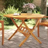 vidaXL "2026 Promotion" Gartentisch Klappbar Ø110x75 cm Massivholz Akazie - Gartentische CC23092