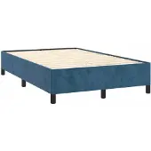 Syfax Bettgestell ohne Matratze Dunkelblau 120x190 cm Samt