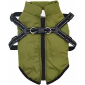 vidaXL Hundemantel Olivegrün L40 Fleece und Polyester
