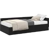 Syfax Eckbettgestell mit Matratze Sonstiges 2 pcs Schwarz Samt