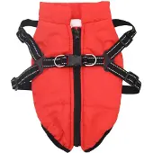 vidaXL Hundemantel Rot L36 Fleece und Polyester