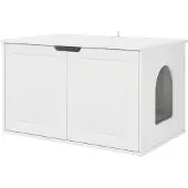 Syfax Katzenhaus Glänzend Weiß 85 x 55 x 50,5 cm Holzwerkstoff