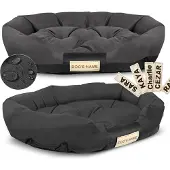 AIO Factory Hundebett 75x50 cm personalisiert wasserdicht schwarz