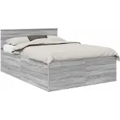 Syfax Bettrahmen Graues Sonoma 160 x 200 cm Holzwerkstoff