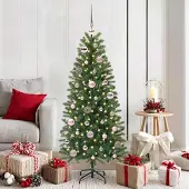 vidaXL "Schlussverkauf" Weihnachtskugel-Set mit 150 LEDs 61 Stück Rosa Kunststoff C8166