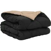 vidaXL Sommerdecke 220 x 155 cm Sommer 200 gsm Schwarz und Taupe