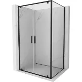 Mexen Exo Duschkabine schwenkbar 80 x 75 cm, transparent, schwarz - 8182-080-075-70-00