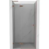 Mexen Lunar L Duschpendeltür links 95 cm, transparent, gebürstetes Kupfer - 834L-095-000-65-00-L