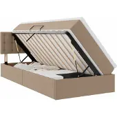 Syfax Aufbewahrungsbett mit Matratze Cappuccino 90 x 200 cm