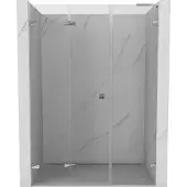 Mexen Lunar-F L Falttür Dusche links 135 cm, transparent, Chrom - 836SL-135-050-01-00-L