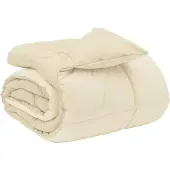 vidaXL Winterbettdecke Gepolstert Creme 200 x 220 cm Mikrofaser