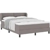 Syfax Boxspringbett mit Matratze Taupe 140 x 190 cm Stoff