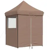 Syfax Party-Zelt Braun 200 x 200 x 306 cm Oxford-Stoff
