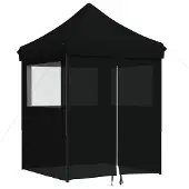 Syfax Party-Zelt Schwarz 200 x 200 x 306 cm Oxford-Stoff