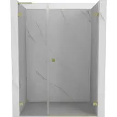 Mexen Lunar-B L Duschpendeltür rechts 150 cm, transparent, gold gebürstet - 832SL-150-050-55-00-P