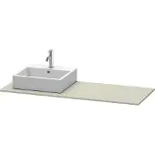 Duravit XSquare Konsole, 1 Ausschnitt links, 1400x16x550mm, XS060GL6060, Farbe: Taupe Seidenmatt Lack