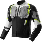 Rebelhorn Borg 2 wasserdichte Motorrad Textiljacke, schwarz/grau/gelb, 2XL
