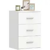 HOMCOM Nachttisch-40L x 35B x 60H cm-Weiß | Gr.: onesize