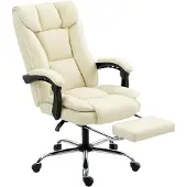 HOMCOM Bürostuhl-72L x 66B x 113-121Hcm-Beige | Gr.: onesize
