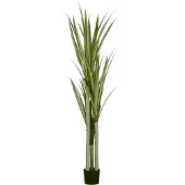 HOMCOM Artificial Plants PEVA Bambus Ø17 x 190H cm Smaragdgrün