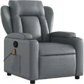 Syfax Massagesessel Relaxsessel Grau Kunstleder