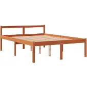 Syfax Seniorenbett Wachsbraun 140x200 cm Massivholz Kiefer