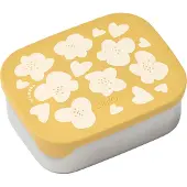Liewood Arthur Gemusterte Brotdose, White/Yellow