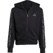 Adidas Mädchen-Trainingsjacke mit Kapuze 3-Stripes Animal
