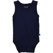 Minymo Body ohne Ärmel - Bambus - Navy - - 68 - Body ärmellos